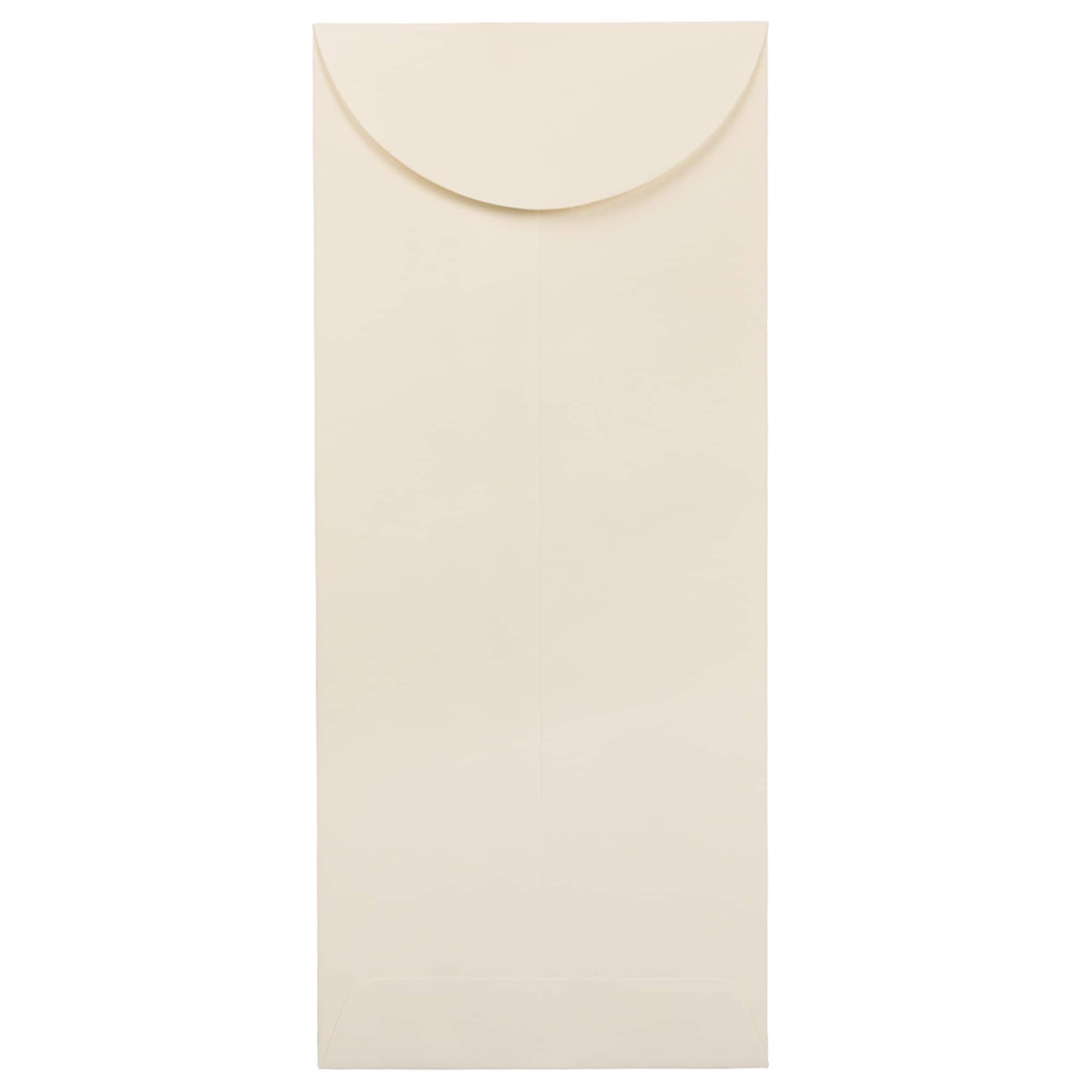 JAM Paper 4.75" x 11" Natural White Wove Business Strathmore Envelopes, 50ct.